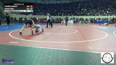 123 lbs Round Of 128 - Tucker Alberty, Sapulpa Jr High vs Devin Ford, Cushing