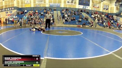 78 lbs Round 2 (8 Team) - Easton Sanderson, Leo Wrestling Club vs Bodie Thornton, Alphas Wrestling