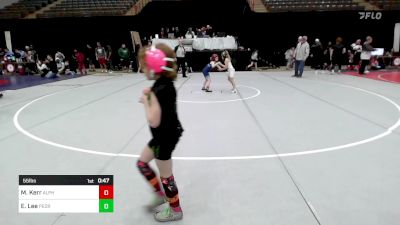 55 lbs Quarterfinal - Mia Kerr, Alpha Wrestling Club vs Emmalyn Lee, Pedraza Wrestling