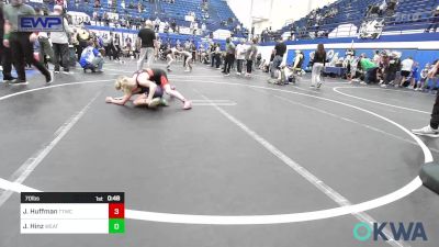 70 lbs Rr Rnd 5 - Jaxon Huffman, Team Tulsa Wrestling Club vs Jett Hinz, Weatherford Youth Wrestling