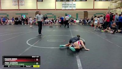 72 lbs Semifinal - Mason Bires, Virginia Patriots vs Finn Gannon, McDonald Wrestling Academy