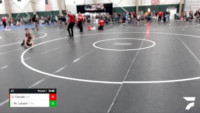 67 lbs Quarterfinal - Maison Larsen, Cozad Youth Wrestling Club vs Carter Faczak, Bennett Wrestling Club