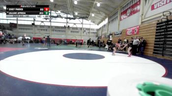 140 lbs Champ. Round 3 - Zoey Parks, Monte Vista (Danville) vs Lillian Afrida, Arcata