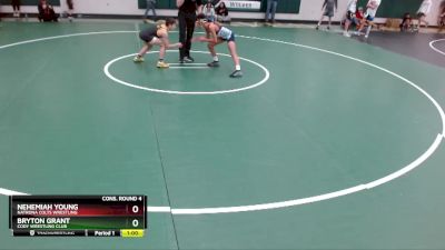 95 lbs Cons. Round 4 - Bryton Grant, Cody Wrestling Club vs Nehemiah Young, Natrona Colts Wrestling