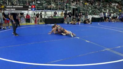 150 lbs Cons. Quarters - Adrian Grosvenor, Siouxland Wrestling Academy vs Max Price, Iron Rams Wrestling Club