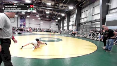100 lbs Rr Rnd 1 - Anthony Plesh, Mat Warriors Blue vs Daniel Macatangay, Illinois Menace