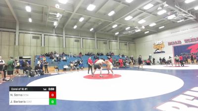 285 lbs Consi Of 16 #1 - Nathan Serna, Cesar Chavez vs Jacob Barbaris, Central