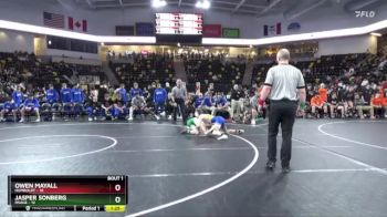 120 lbs Quarterfinal - Jasper Sonberg, Osage vs Owen Mayall, Humboldt