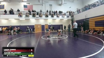 105 lbs Cons. Round 1 - Jason Torres, Greybull MS vs Hunter Pflughoeft, Cody Middle School