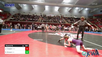 70 lbs Round Of 16 - JP Cooper, Bristow Youth Wrestling vs Grady Brown, Vinita Kids Wrestling