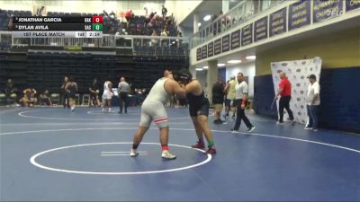 285 lbs 1st Place Match - Dylan Avila, Santa Ana College vs Jonathan Garcia, Bakersfield