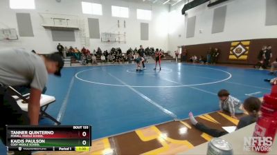 91 lbs Semifinal - Tanner Quinterno, Powell Middle School vs Kaidis Paulson, Cody Middle School