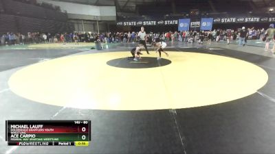 80 lbs Quarterfinal - Michael Lauff, Goldendale Grapplers Youth Wrestling vs Ace Carpio, Federal Way Spartans Wrestling