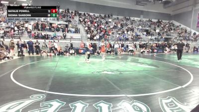 U20 Women - 57 lbs Champ. Round 1 - Natalie Powell, TX vs Sienna Sanborn, OH