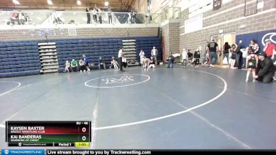 46 lbs Round 5 - Kai Banderas, Warriors Of Christ vs Kaysen Baxter, Grizzly Wrestling Club