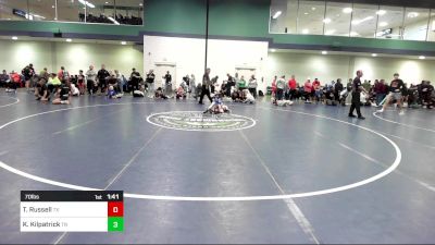 70 lbs Quarterfinal - Tate Russell, TX vs Kalix Kilpatrick, TN