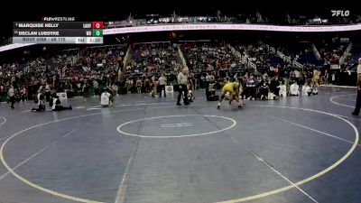 4A 175 lbs Champ. Round 1 - Declan Luedtke, Weddington High School vs Marquise Kelly, Laney