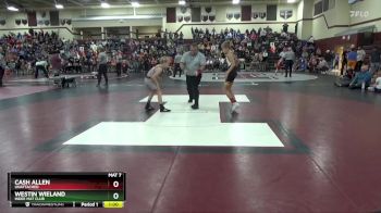 J-6 lbs Semifinal - Cash Allen, Unattached vs Westin Wieland, Indee Mat Club