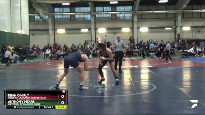 197 lbs Cons. Round 1 - Dean Omirly, Wesleyan University (Connecticut) vs Anthony Mears, University Of Southern Maine