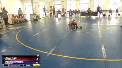 77 lbs 2nd Wrestleback (8 Team) - Logan Tuck, New Jersey vs Kannon Chambers, Georgia