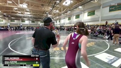 100 lbs Round 1 - Kaia Hunter, Bennett County Youth Wrestling vs Tori Jacobson, Bowman County Dawg Club