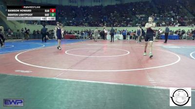 87 lbs Consi Of 16 #1 - Dawson Howard, Blanchard High School vs Benton Lightfoot, Bartlesville JH