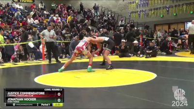 122 lbs Cons. Round 2 - Jonathan Hocker, Dark Horse vs Justice Commendatore, Cardinal Wrestling Club