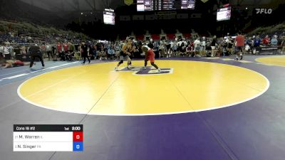 175 lbs Cons 16 #2 - Malik Warren, IL vs Nicholas Singer, PA