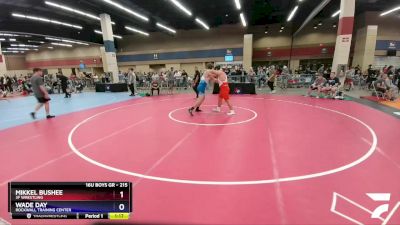 215 lbs Semifinal - Mikkel Bushee, 3F Wrestling vs Wade Day, Rockwall Training Center