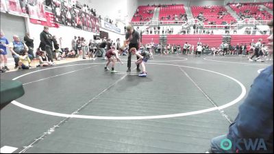 61 lbs Consi Of 4 - Creed Williams, Harrah Little League Wrestling vs Emmett Jerry, Rough Riders