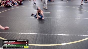 41 lbs Round 3 - John Waters, Eastside Youth Wrestling vs Judith Ramsey, Cane Bay Cobras