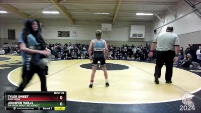 89 lbs Champ. Round 1 - Tyler Sweet, Dark Horse vs Jennifer Wells, Elk Grove Wrestling Academy