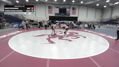 190 lbs Semifinals (4 Team) - Brice Browning, Miller Place High Sch vs Christopher Doshna, Marcellus-Onondaga