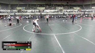 112 lbs Cons. Round 2 - Brett Kiecker, JARO WRESTLING ACADEMY vs Maximus Clark, X-Factor Elite