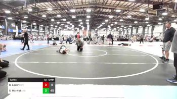 100 lbs Rr Rnd 2 - Braedyn Lazor, Buffalo Valley Elem vs Slade Horwat, Silo Wrestling Club