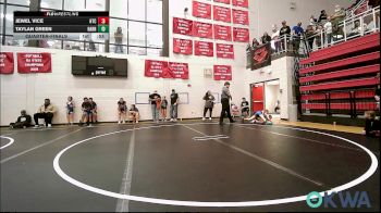 91 lbs Quarterfinal - Jewel Vice, Hinton Takedown Club vs Taylan Green, Harrah Little League Wrestling