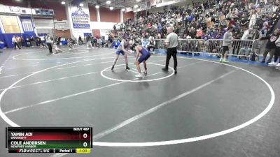 132 lbs Cons. Round 1 - Cole Andersen, Newport Harbor vs Yamin Adi, University