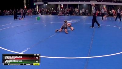 55 lbs Cons. Round 5 - Kreed Jesnowski, WCABBE Knights vs Lincoln Freeman, DC Elite