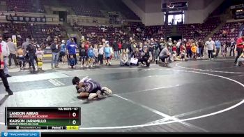 67 lbs Champ. Round 1 - Karson Jaramillo, Duran Wrestling Club vs Landon Abbas, Black Fox Wrestling Academy