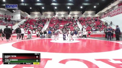 190 lbs Quarterfinal - Avery Tetik, PERRY vs Tori Dobbins, SKIATOOK