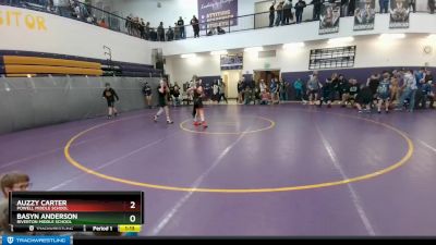 98 lbs Quarterfinal - Auzzy Carter, Powell Middle School vs Basyn Anderson, Riverton Middle School