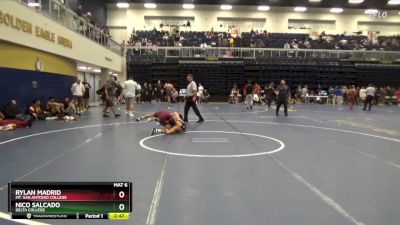 125 lbs Semifinal - Nico Salcado, Delta College vs Rylan Madrid, Mt. San Antonio College