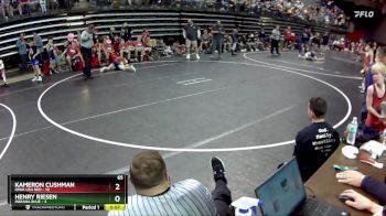 65 lbs Round 5 (6 Team) - Kameron Cushman, Iowa USA Red vs Henry Riesen, Indiana Blue