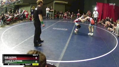 82 lbs Round 2 (4 Team) - Evie Satrom, North Dakota 1 vs Charlie Claymore, North Dakota 2