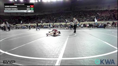 92 lbs Consi Of 16 #2 - Aiden Hawkins, Blackwell Wrestling Club vs Haygen Howell, Norman Grappling Club