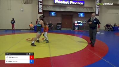67 kg 7th Place - Chase Nelson, Bison Wrestling Club vs Connor Myers, Army (WCAP)