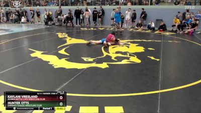 102 lbs Semifinal - Hunter Otts, Chugach Eagles Wrestling Club vs Kaylani Vreeland, Alaska Battle Cats Wrestling Club