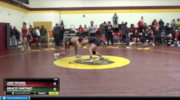 174 lbs Semifinal - Jake Prudek, Fresno City College vs Benicio Martinez, Sacramento City College