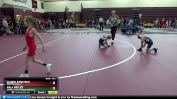 PW-1 lbs Round 2 - Claire Eastman, Benton CatPac vs Mila Ingles, Waverly Area Wrestling Club