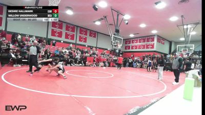 96 lbs Quarterfinal - Desire Hallmark, Coweta vs Willow Underwood, McAlester
